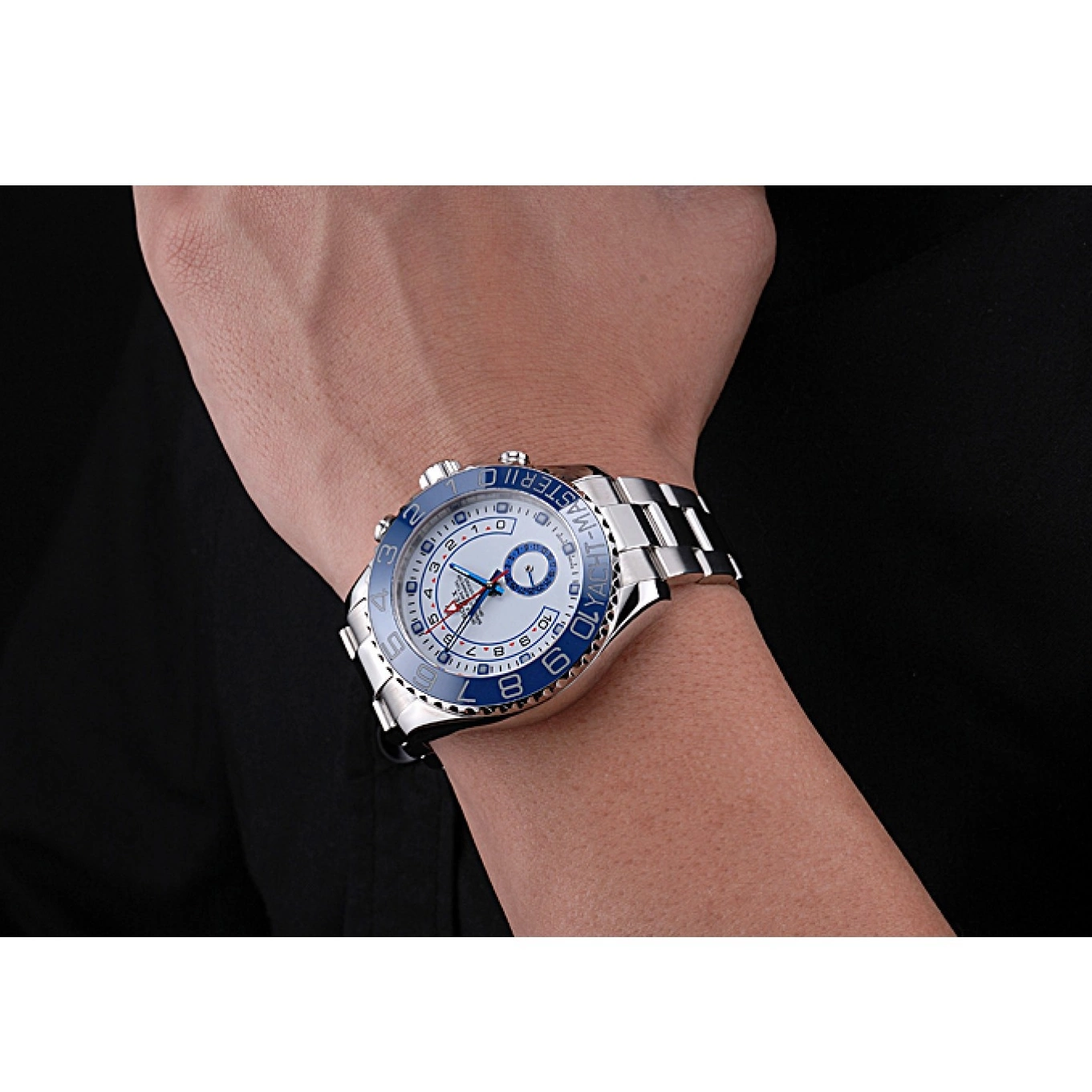 AAA Replica Watches White Yacht Stainless II Steel Bracelet Bezel 622269 Blue Master Dial Rolex 0805